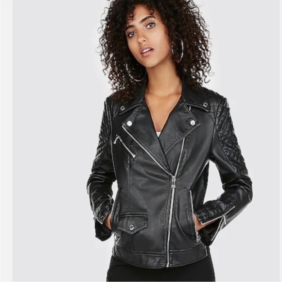 Express Faux Leather Jacket - Picture 1 of 3